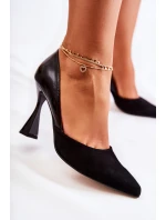 Módní kožené lodičky v barvě Černá model 21586180 - Boto