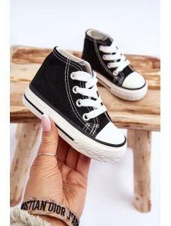 Dziecięce Wysokie Trampki Czarne Filemon