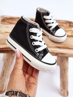 Dziecięce Wysokie Trampki Czarne Filemon