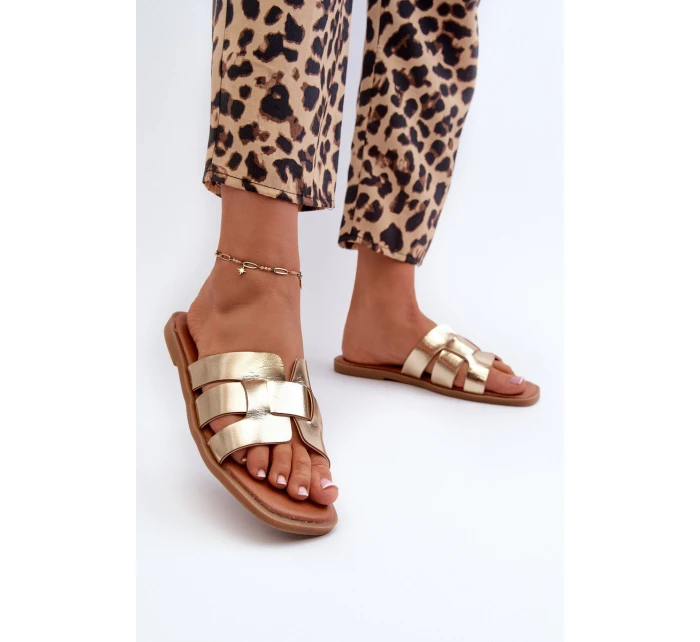 Ploché Dámské Sandály Z Zlaté model 21661048 - EVENTO