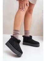 Sněhule se zdobením na platformě Big Star model 21676183 černé - Big Star Shoes Sněhule se zdobením na platformě Big Star model 21676183 černé - Big Star Shoes