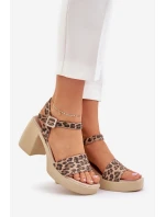 Dámské Kožené Sandály Na Leopardí model 21684138 - Zazoo Dámské Kožené Sandály Na Leopardí model 21684138 - Zazoo