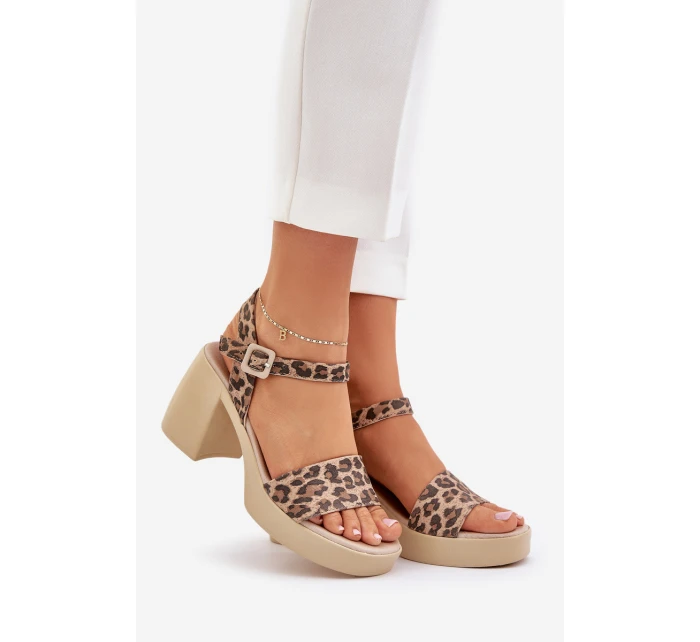 Dámské Kožené Sandály Na Leopardí model 21684138 - Zazoo Dámské Kožené Sandály Na Leopardí model 21684138 - Zazoo
