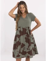 Sukienka DHJ SK model 21142128 khaki - FPrice Sukienka DHJ SK model 21142128 khaki - FPrice