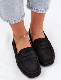 Dámske mokasíny z leštenej kože Big Star - čierne