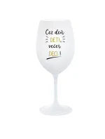 CEZ DEŇ DETI, VEČER DECI! - biely pohár na víno 350 ml