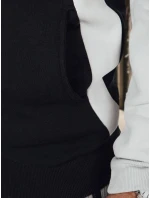 Pánska mikina na zips so stojacím golierom čierna FashionStreet BX5909