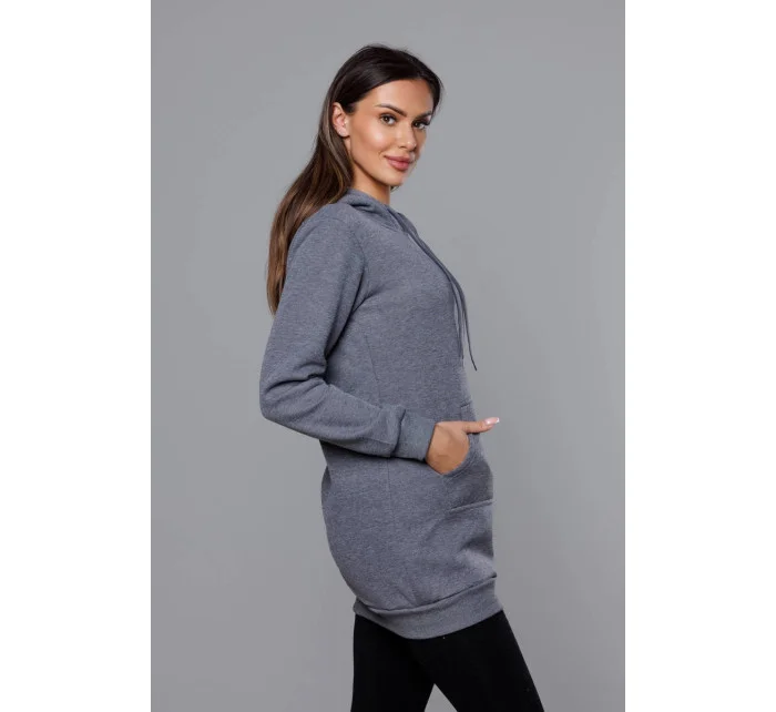 Tmavosivá dámska klokanie mikina (YS10003-5) Tmavosivá dámska klokanie mikina (YS10003-5)