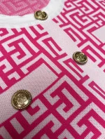 Dámska pletená blúzka vo fuchsiovej farbe s krátkymi rukávmi (009) Dámska pletená blúzka vo fuchsiovej farbe s krátkymi rukávmi (009)