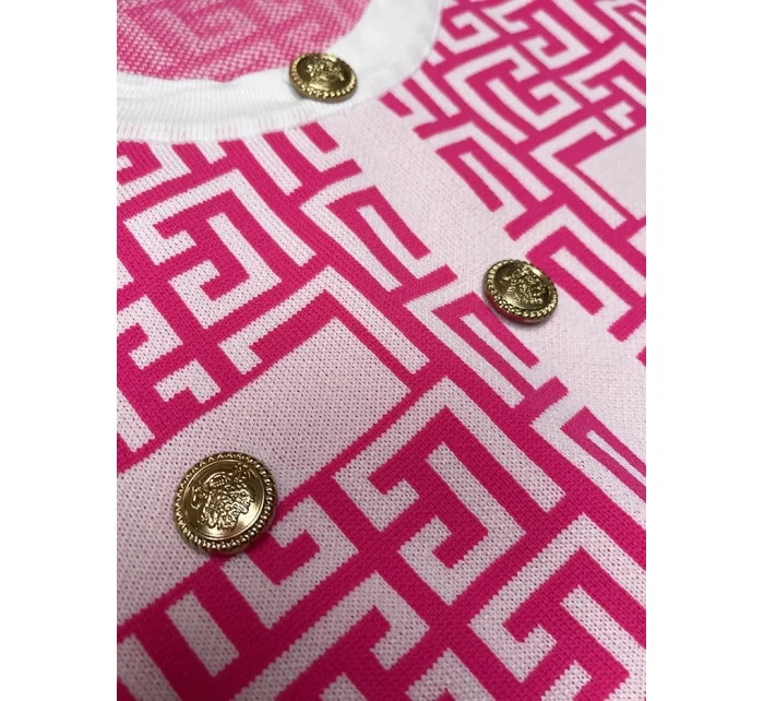 Dámska pletená blúzka vo fuchsiovej farbe s krátkymi rukávmi (009) Dámska pletená blúzka vo fuchsiovej farbe s krátkymi rukávmi (009)