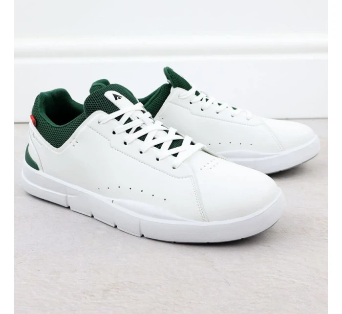 McArthur MC19 pánske biele kožené športové poltopánky