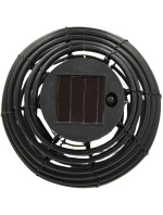 RATANOVÁ SOLÁRNA GUĽOVÁ LAMPA ČIERNA PROGARDEN