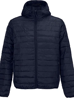 SOL'S Stream Jacket Men – Ľahká pánska prešívaná bunda s kapucňou 25.4444 french navy