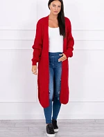 Dlhý sveter červený