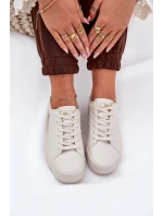 Niskie Trampki Damskie Z Eko Skóry Big Star NN274578 Beżowe