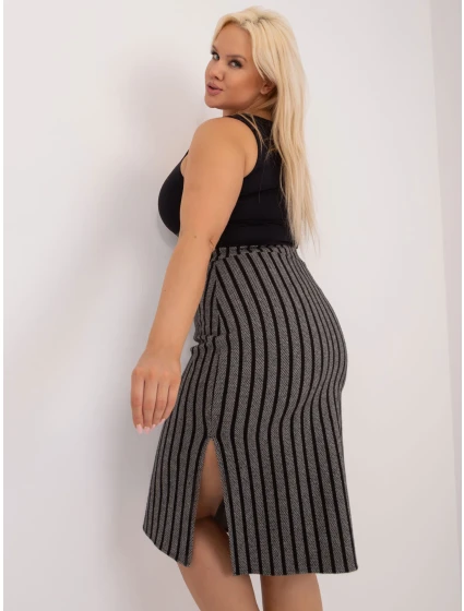 Sukňa LK SD 509514 1.43 šedá čierna