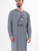 Pánska nočná košeľa s dlhým rukávom Plachetnica