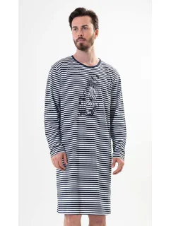 Pánska nočná košeľa s dlhým rukávom Plachetnica