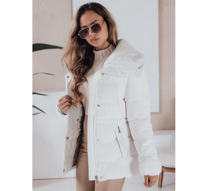 Dámská prošívaná bunda bílá Dstreet model 21990513 - FashionStreet