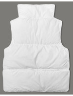 Bílá péřová dámská vesta se stojáčkem model 18914583 - J.STYLE
