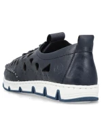 W modrá kožená polobotka s podrážkou model 19737391 - Rieker W modrá kožená polobotka s podrážkou model 19737391 - Rieker