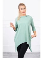 Tmavá mätová mikina s potlačou krídel