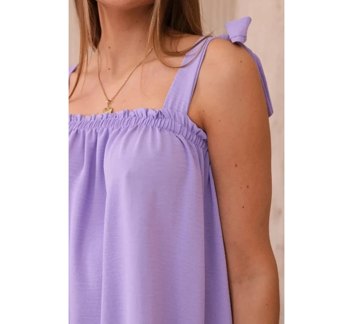 Blúzka s mašľami svetlo fialová Blúzka s mašľami svetlo fialová