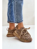 Zamszowe Sneakersy Damskie Na Platformie Z Grubym Sznurowaniem Panterka Artiker 55C0135 Brązowe Zamszowe Sneakersy Damskie Na Platformie Z Grubym Sznurowaniem Panterka Artiker 55C0135 Brązowe