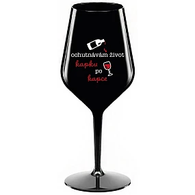PO  černá nerozbitná sklenice na víno 470 ml model 22168012 - Giftela