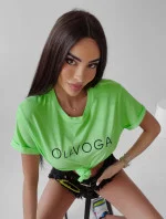 Dámske tričko 277745 neónovo zelené - Ola Voga