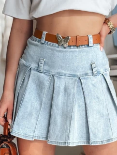 Džínová minisukně s páskem modrá Dstreet model 21987511 - FashionStreet