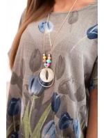 Dámske bavlnené tričko s kvetinovým vzorom fango Dámske bavlnené tričko s kvetinovým vzorom fango