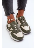 Sneakersy Damskie Z Eko Skóry Zielone Kaimans Sneakersy Damskie Z Eko Skóry Zielone Kaimans