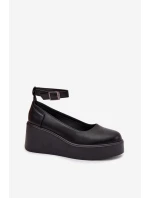 Dámské polobotky na platformě s páskem Černé Belvissa Dámské polobotky na platformě s páskem Černé Belvissa