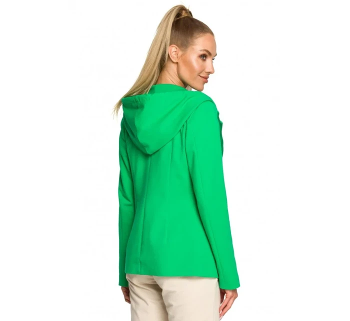 M691 Blejzer s kapucňou a jedným gombíkom - zelený M691 Blejzer s kapucňou a jedným gombíkom - zelený