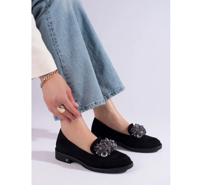 Jedinečné polobotky dámské černé bez podpatku Jedinečné polobotky dámské černé bez podpatku