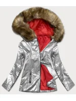 ZIMOWA KURTKA DAMSKA METALICZNA model 21242430 - Fashionable