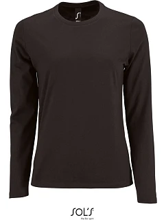 SOL'S Imperial LSL Women Dámske tričko s dlhým rukávom 25.2075 deep black