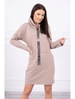 Béžové vázané šaty Béžové vázané šaty