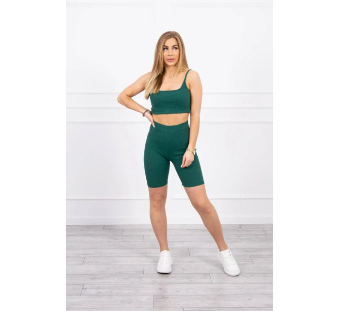 Souprava s kalhotami s vysokým pasem zelená Souprava s kalhotami s vysokým pasem zelená