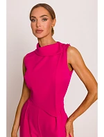 Kombinéza bez rukávů s dílem – fuchsiová model 22313054 - Moe Kombinéza bez rukávů s dílem – fuchsiová model 22313054 - Moe