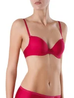 Podprsenka s kosticami Rb0003 tmavoružová - Conte