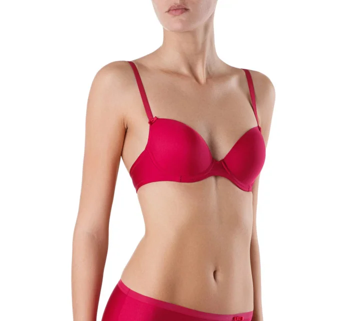 Podprsenka s kosticami Rb0003 tmavoružová - Conte