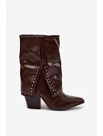 Dámske kovbojské čižmy D8259 brown - Sweet Shoes