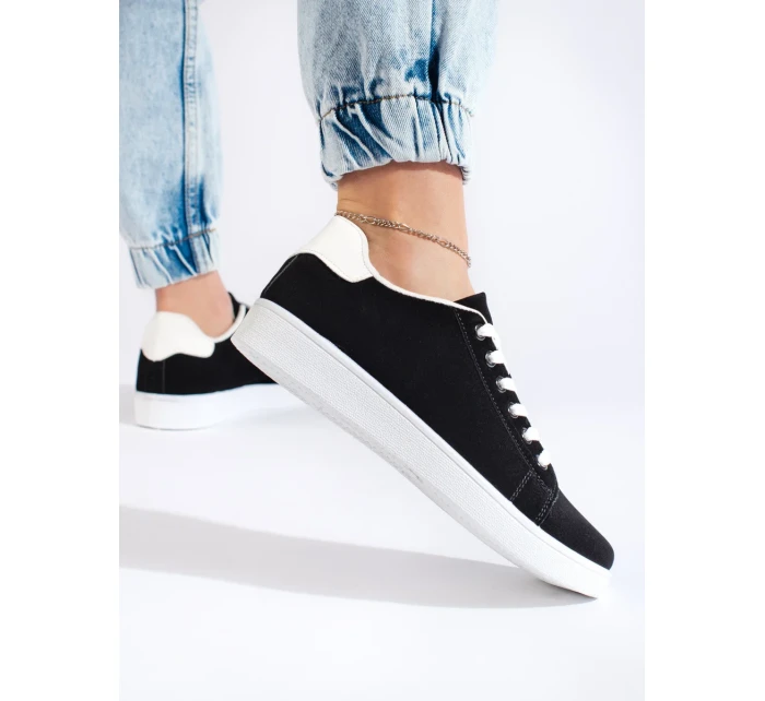 Klasické tenisky čierne bez podpätku Klasické tenisky čierne bez podpätku