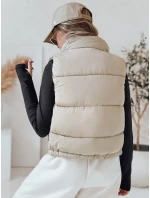 Dámská prošívaná vesta béžová Dstreet model 21990668 - FashionStreet