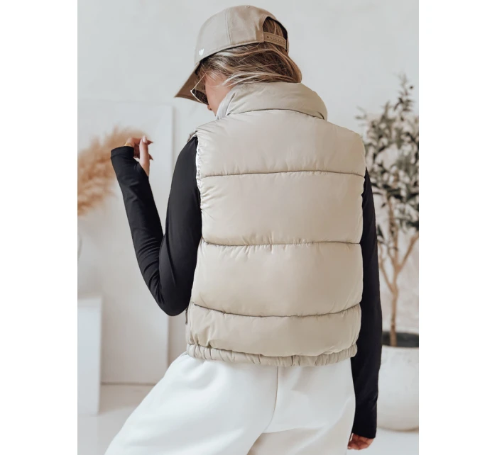 Dámská prošívaná vesta béžová Dstreet model 21990668 - FashionStreet