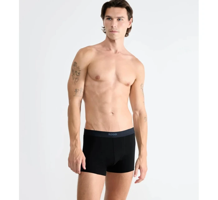 Pánske boxerky EVER Ease Short 2P - BLACK - black 0004 - SLOGGI Pánske boxerky EVER Ease Short 2P - BLACK - black 0004 - SLOGGI