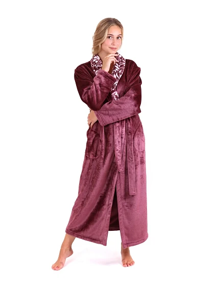 Dámsky župan Flora 2556 4853 mauve wine - Vestis Dámsky župan Flora 2556 4853 mauve wine - Vestis