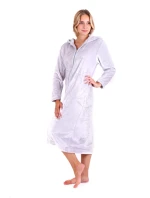 Dámsky župan Siena s kapucňou na zips 3656 Light Grey - Vestis